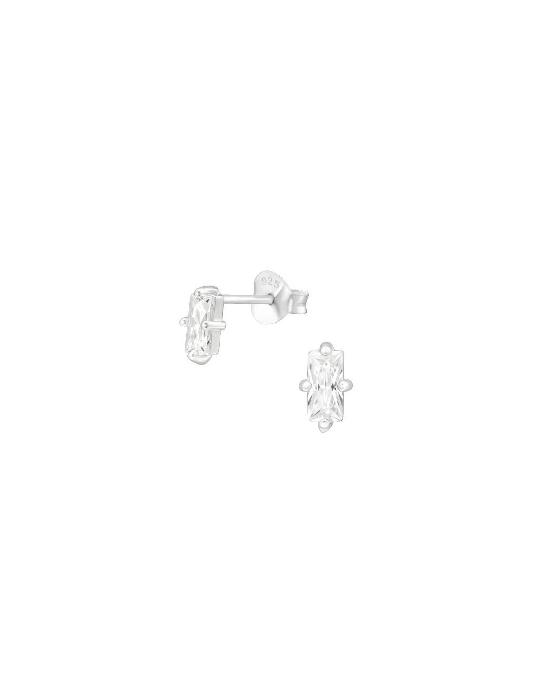 Aros de Plata Baguette Cubic Zirconia...