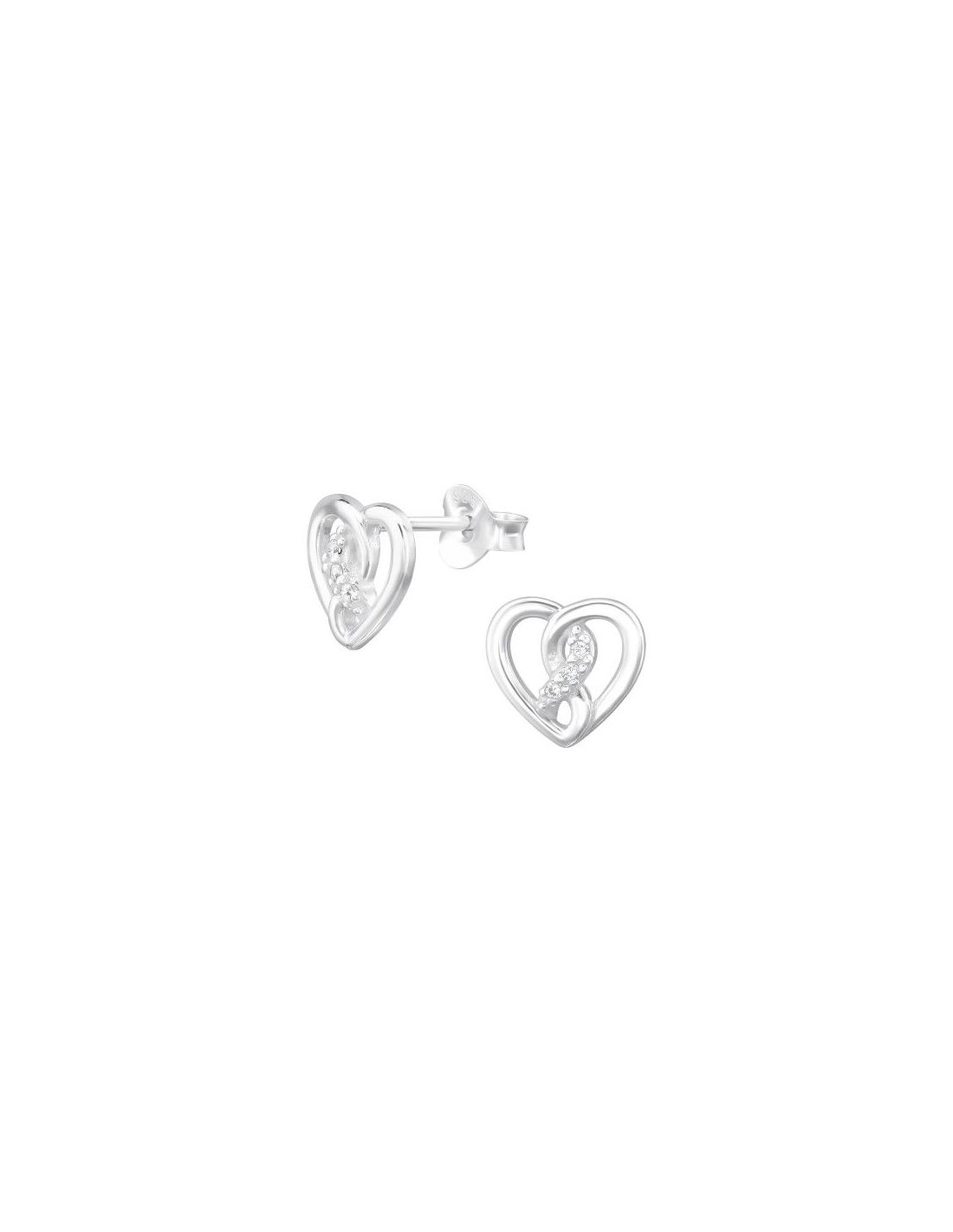 Aros de Plata Heart Cubic Zirconia...
