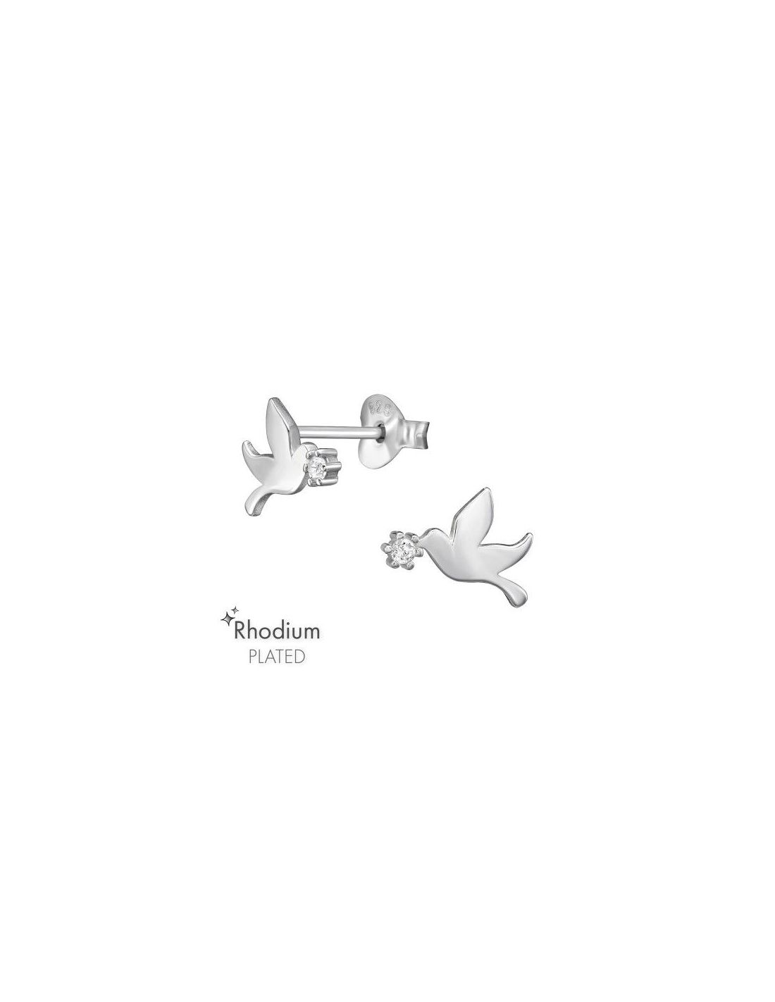Aros de Plata Bird Cubic Zirconia 6...