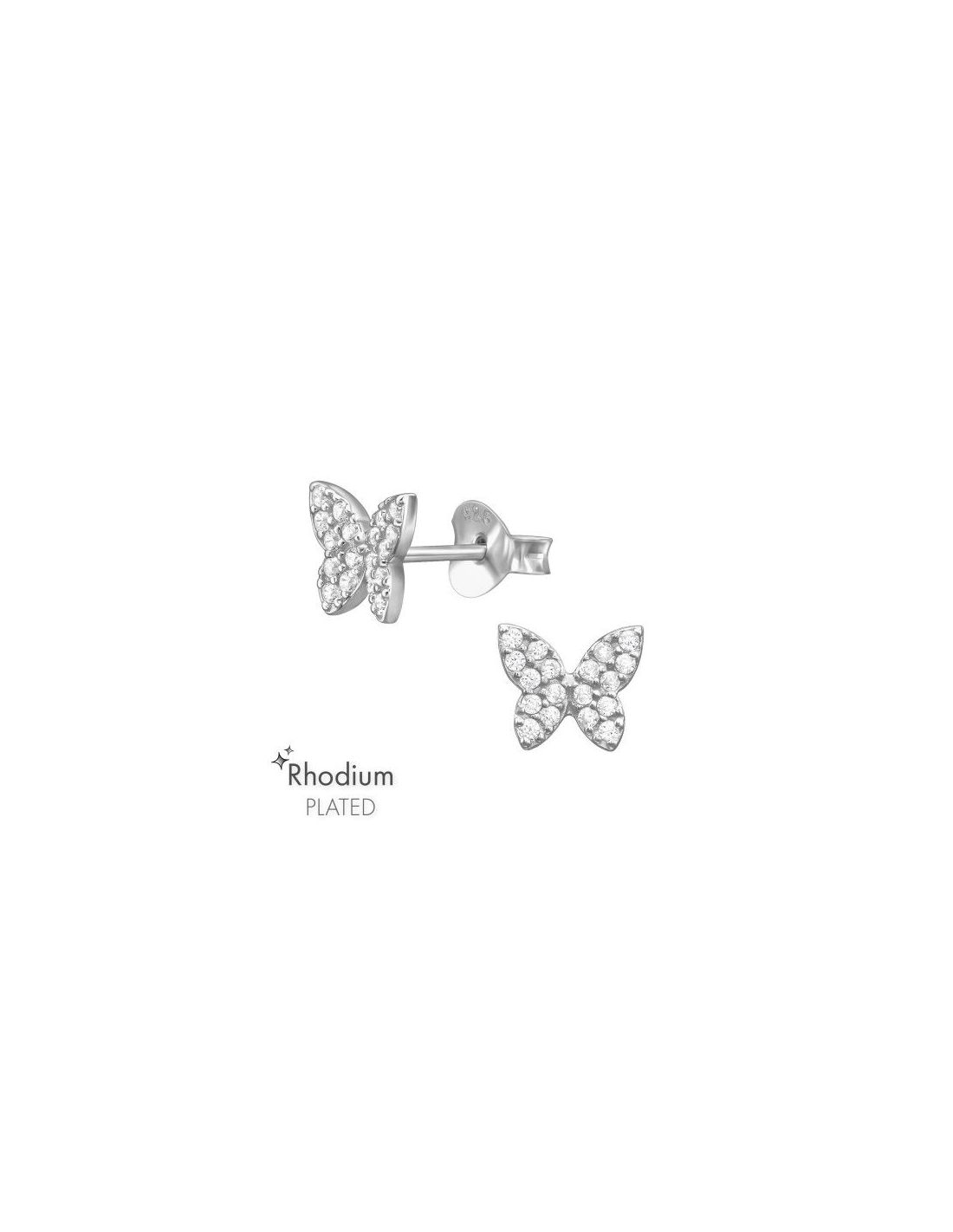 Aros de Plata Butterfly Cubic...