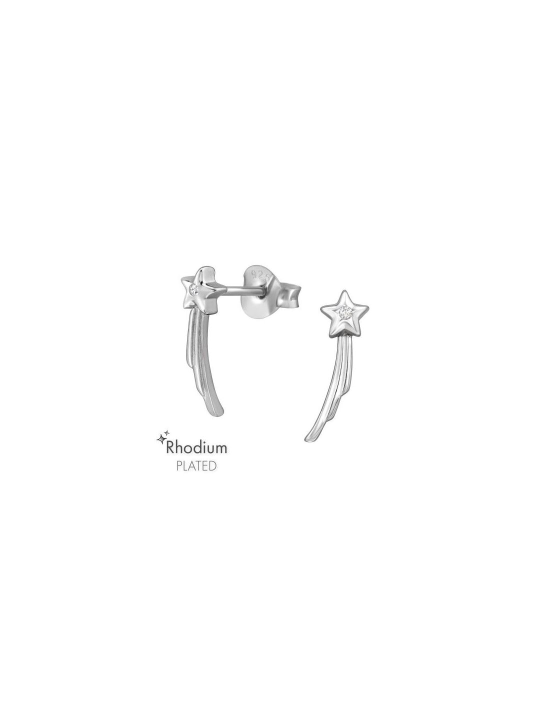 Aros de Plata Shooting Star Cubic...