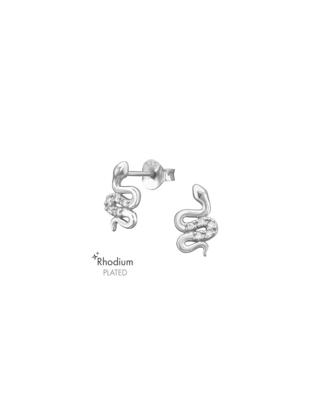 Aros de Plata Snake Cubic Zirconia 10...