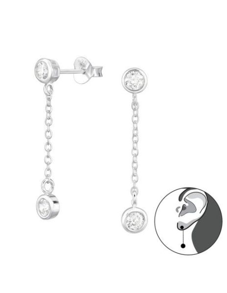 Aros de Plata Circle Cubic...