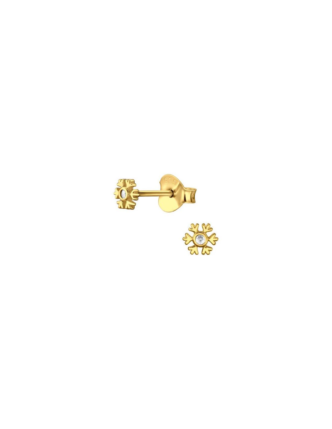 Aros de Plata Snowflake Cubic...