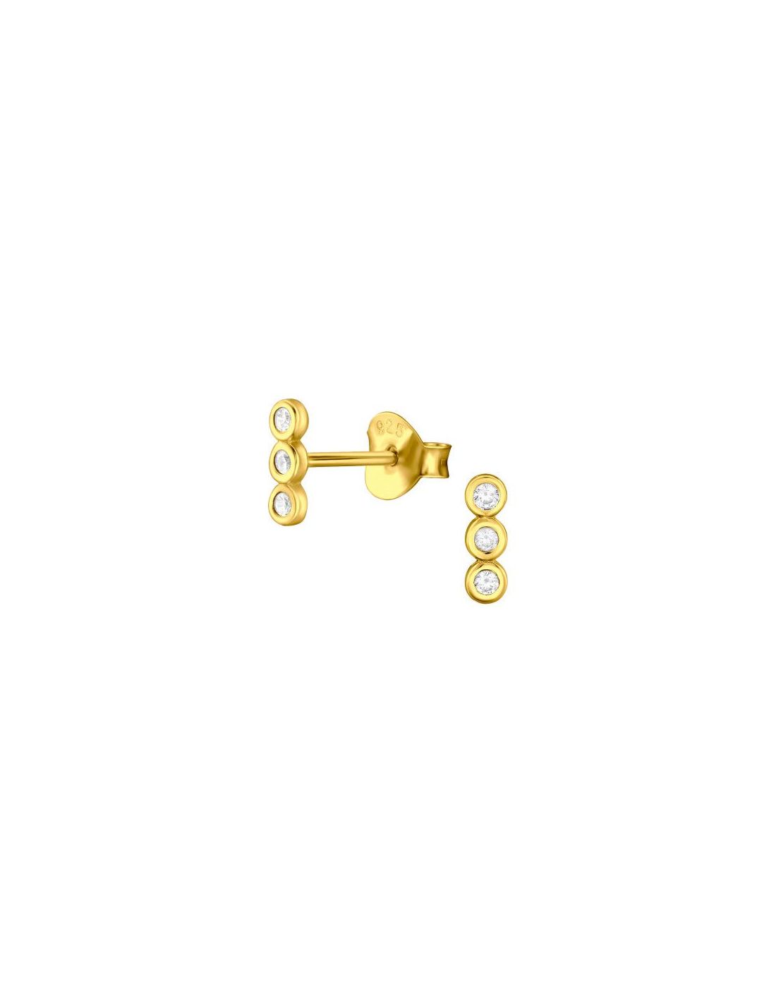 Aros de Plata Round Cubic Zirconia 2...