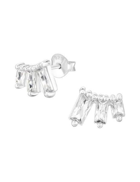 Aros de Plata Baguette...