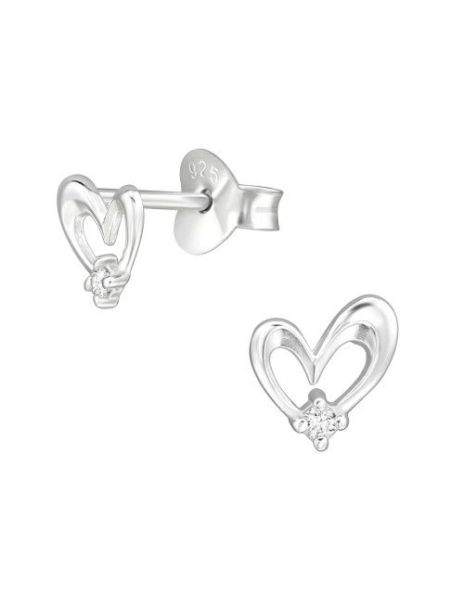 Aros de Plata Heart Cubic...