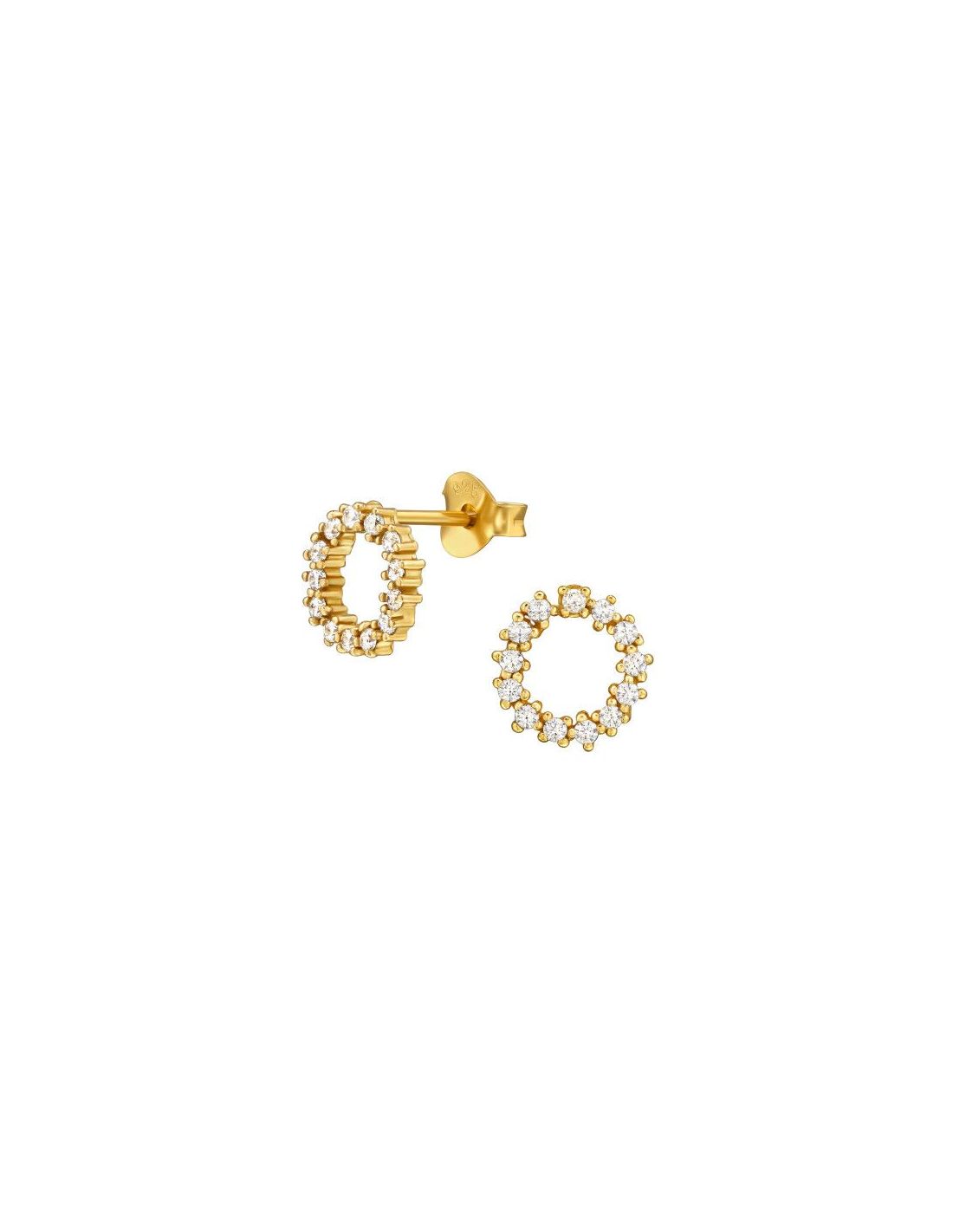 Aros de Plata Floral Wreath Cubic...