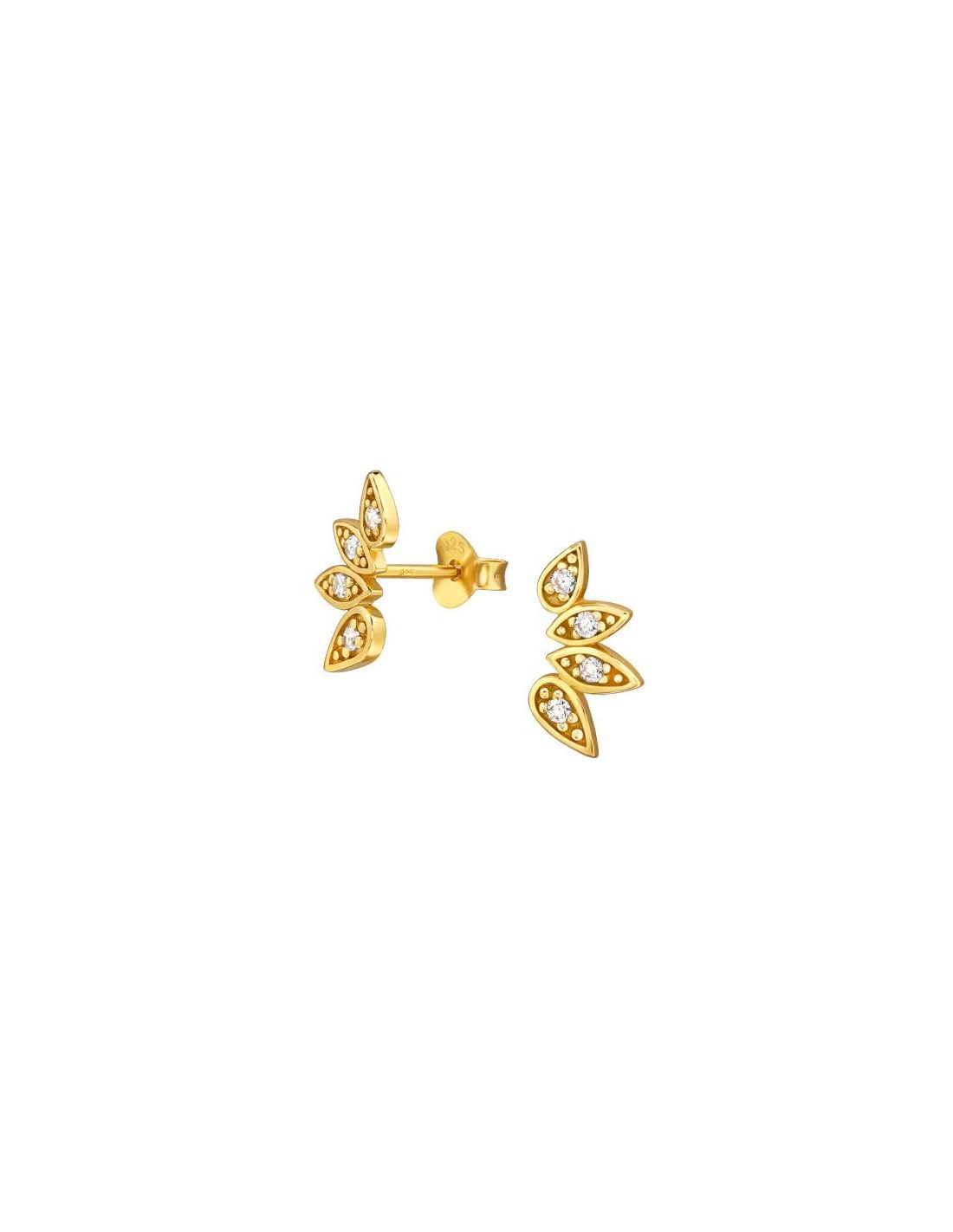 Aros de Plata Leaf Cubic Zirconia 13...