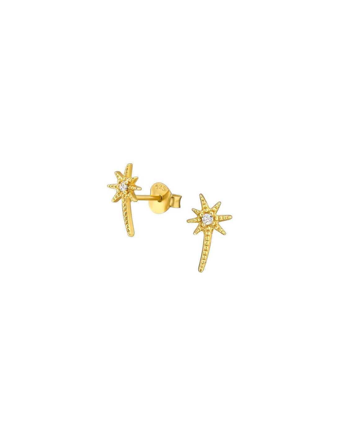 Aros de Plata Falling Star Cubic...