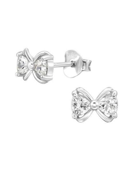 Aros de Plata Bow Cubic...