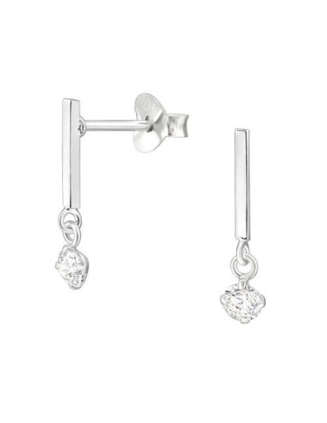 Aros de Plata Bar Cubic...