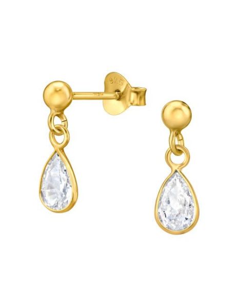 Aros de Plata Pear Cubic...