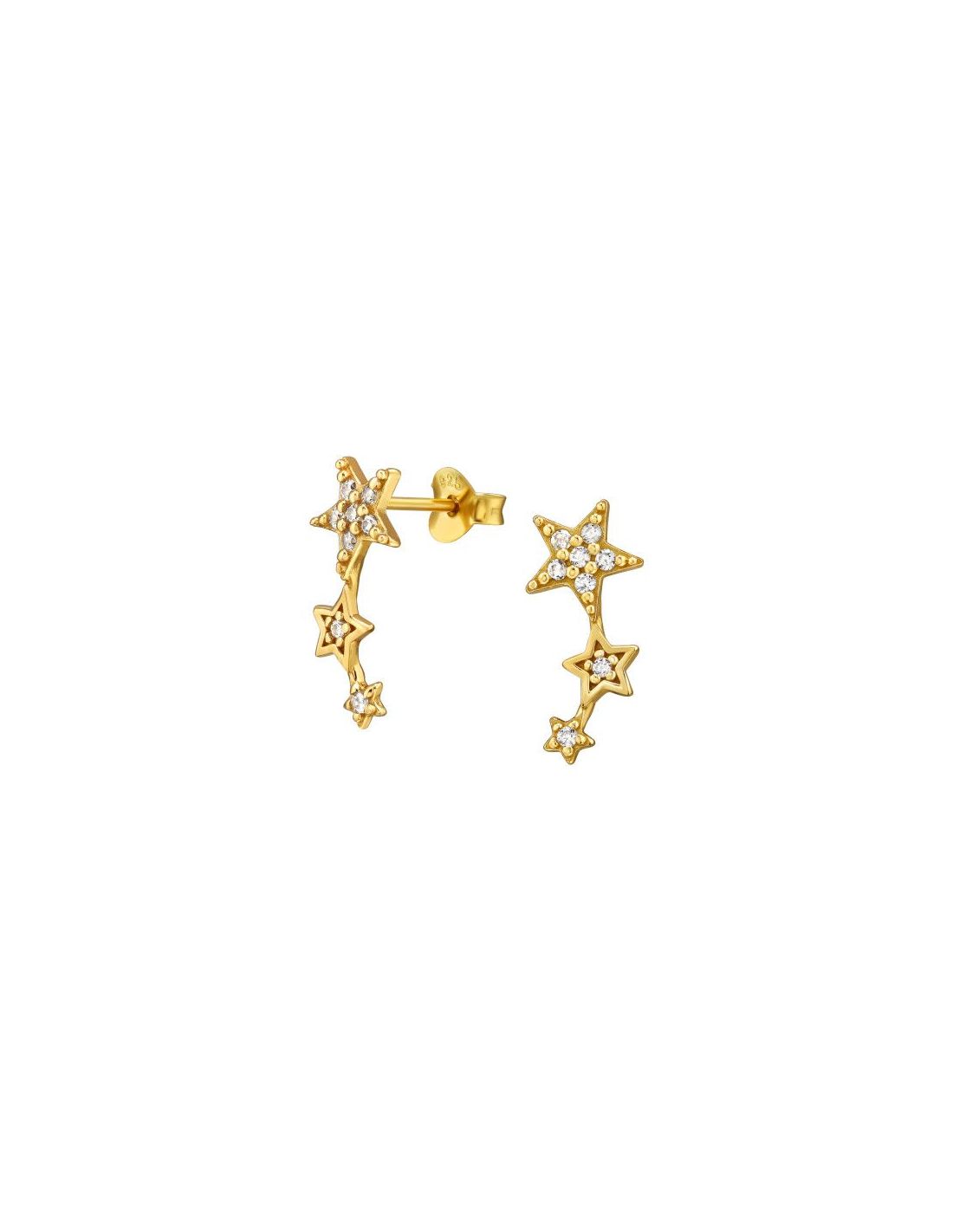 Aros de Plata Triple Star Cubic...