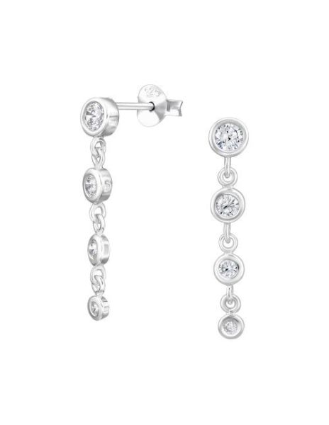 Aros de Plata Four Dangling...