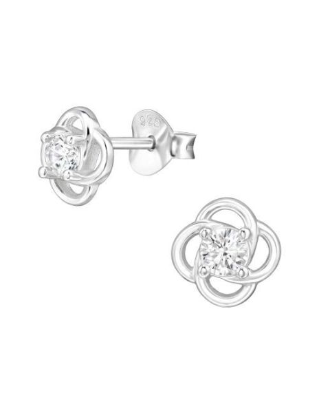 Aros de Plata 7Mm Floral...