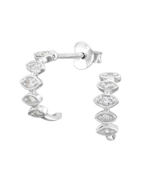 Aros de Plata Half Hoop...