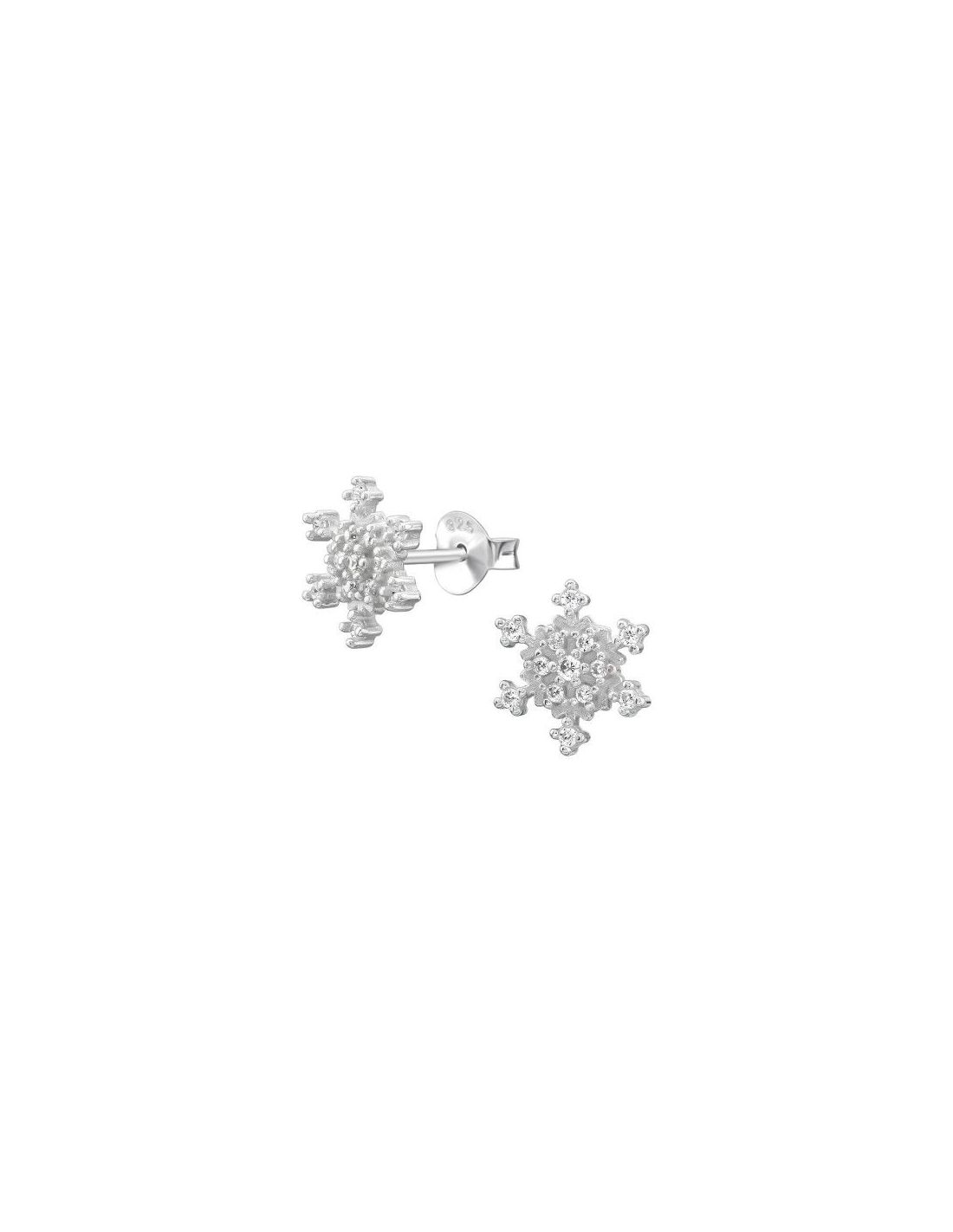 Aros de Plata 9Mm Snowflake Cubic...