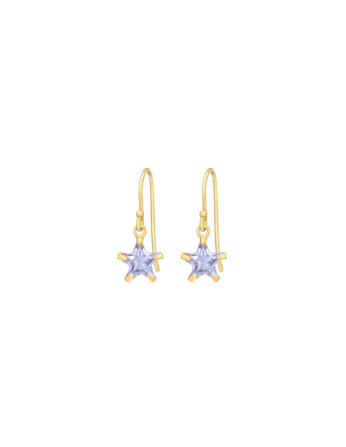 Aros de Plata Star CZ Lavender 8 mm x...