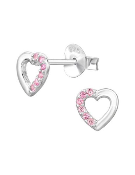 Aros de Plata Open Heart CZ...