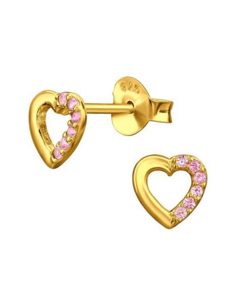 Aros de Plata Open Heart CZ...