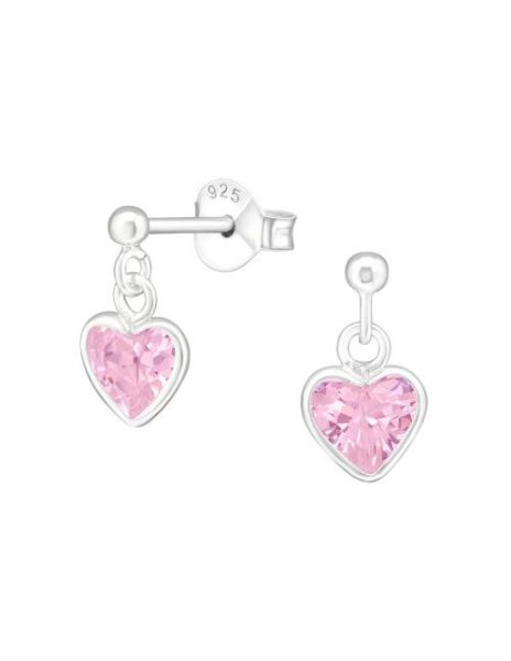 Aros de Plata Hanging Heart...
