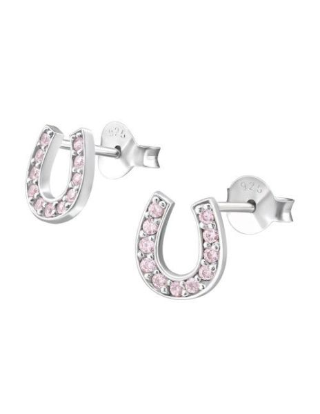 Aros de Plata Horseshoe CZ...