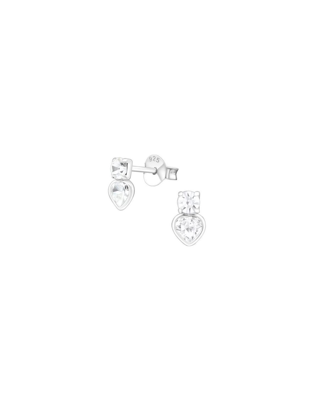Aros de Plata Heart Cubic Zirconia 4...