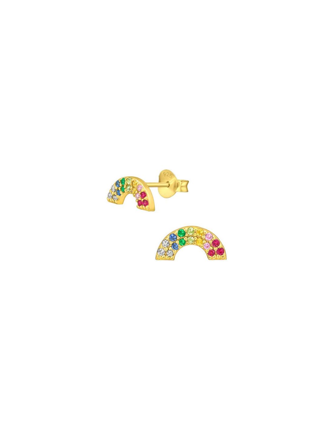 Aros de Plata Rainbow Cubic Zirconia...