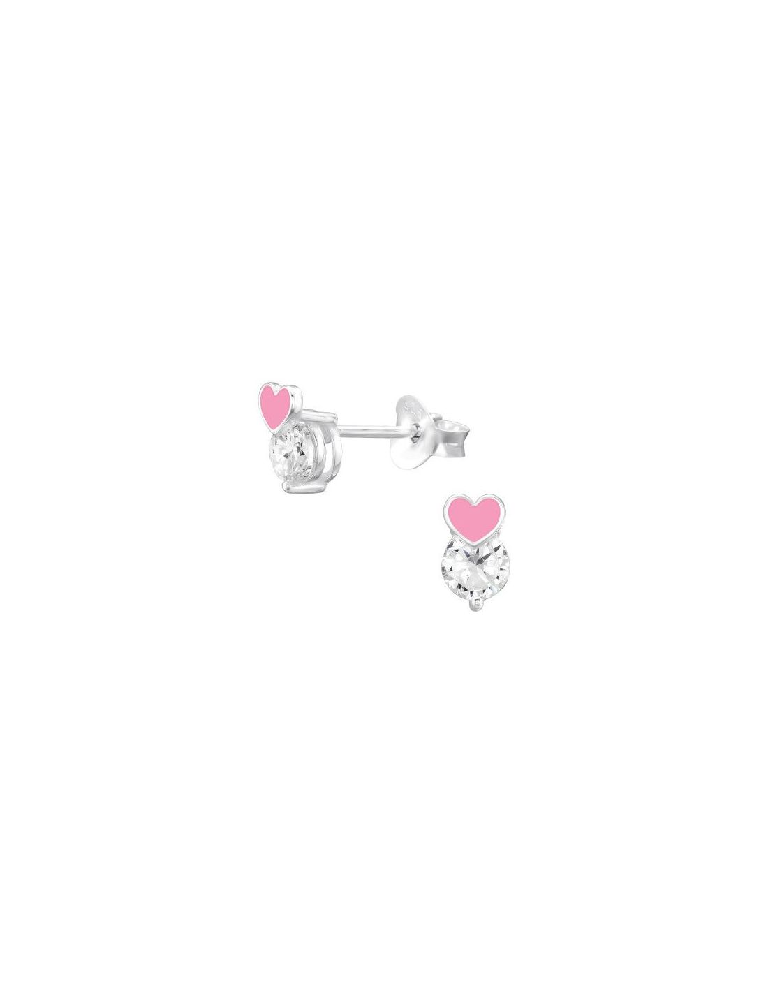 Aros de Plata Heart Cubic Zirconia 4...