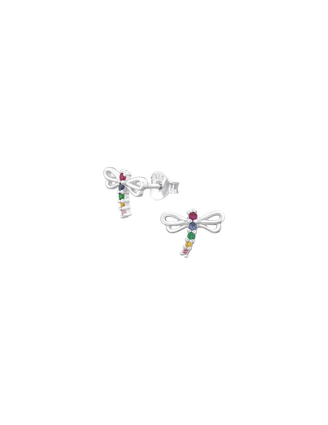 Aros de Plata Dragonfly Cubic...