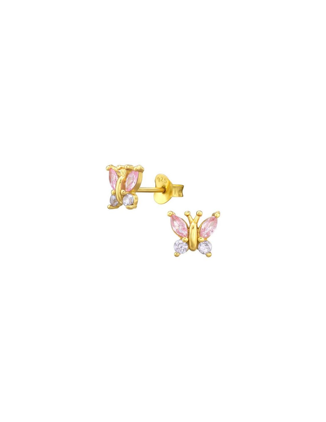 Aros de Plata Butterfly Cubic...