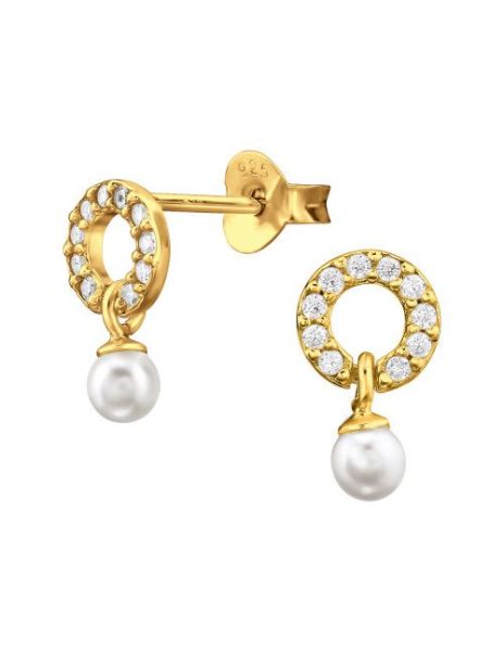 Aros de Plata Circle Cubic...