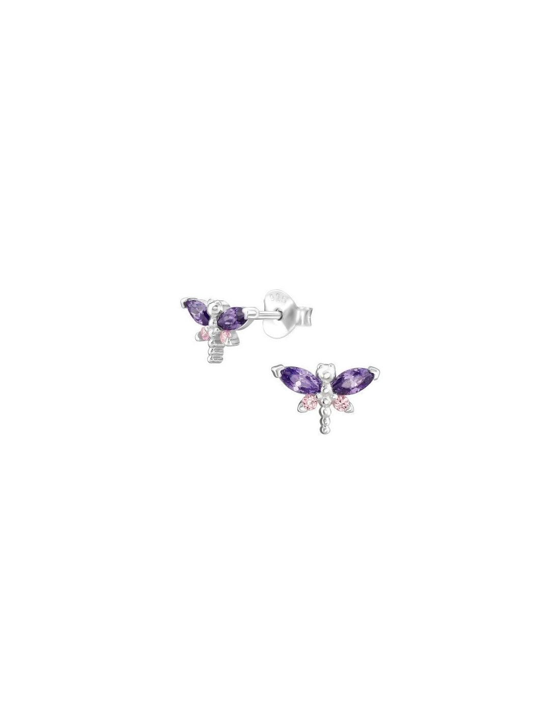 Aros de Plata Butterfly Cubic...