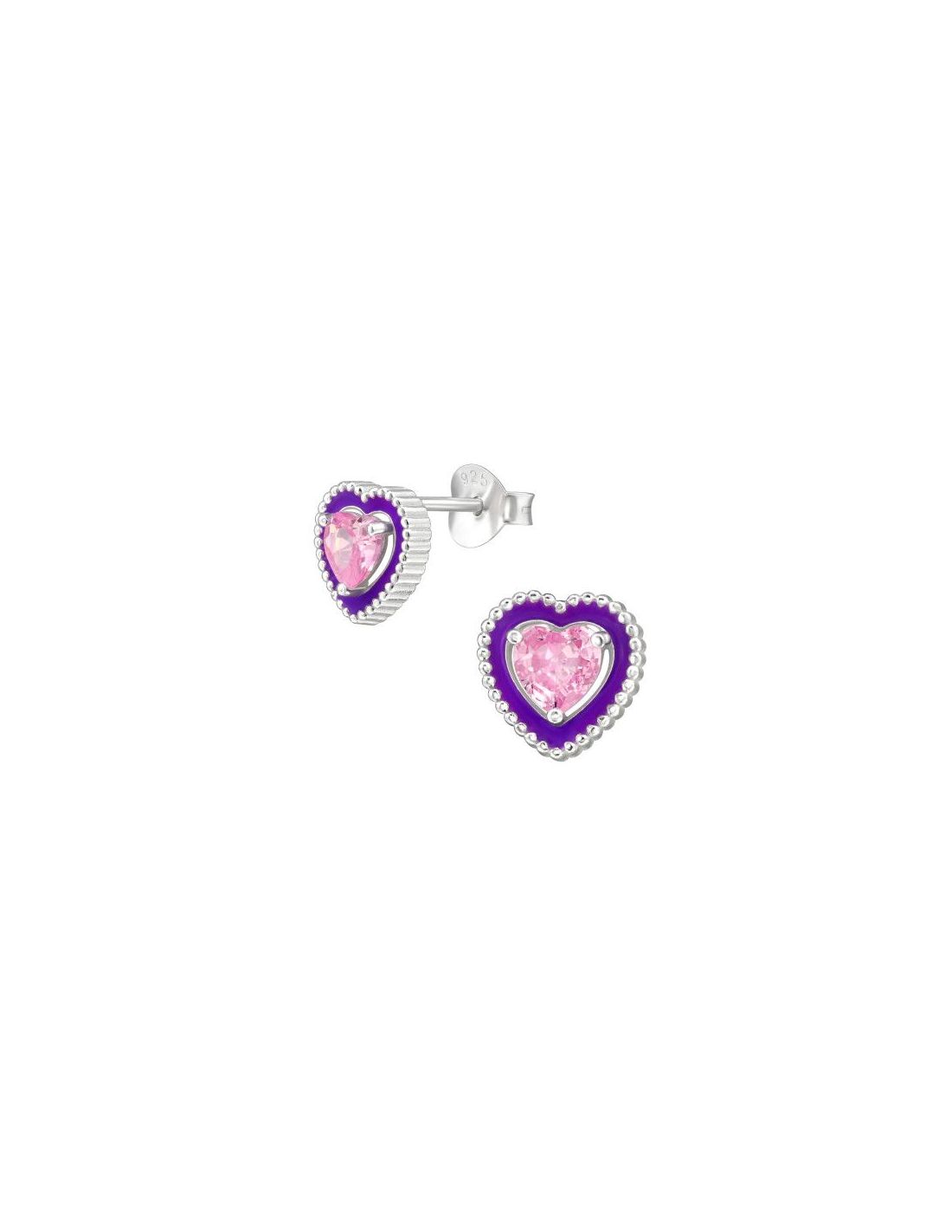 Aros de Plata Heart Cubic Zirconia...