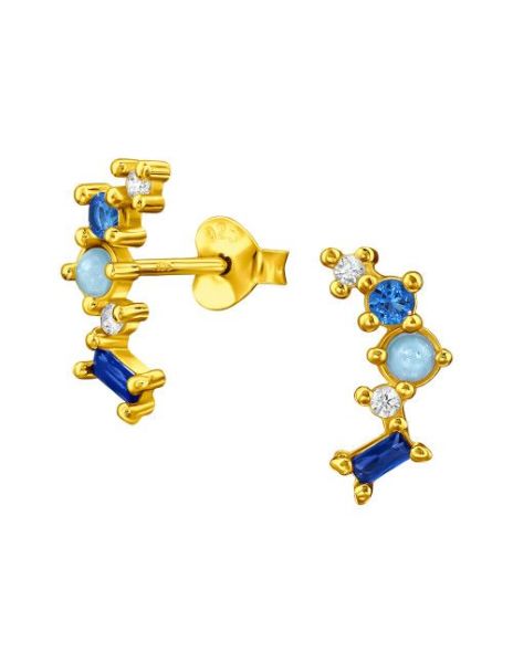 Aros de Plata Blue Cluster...