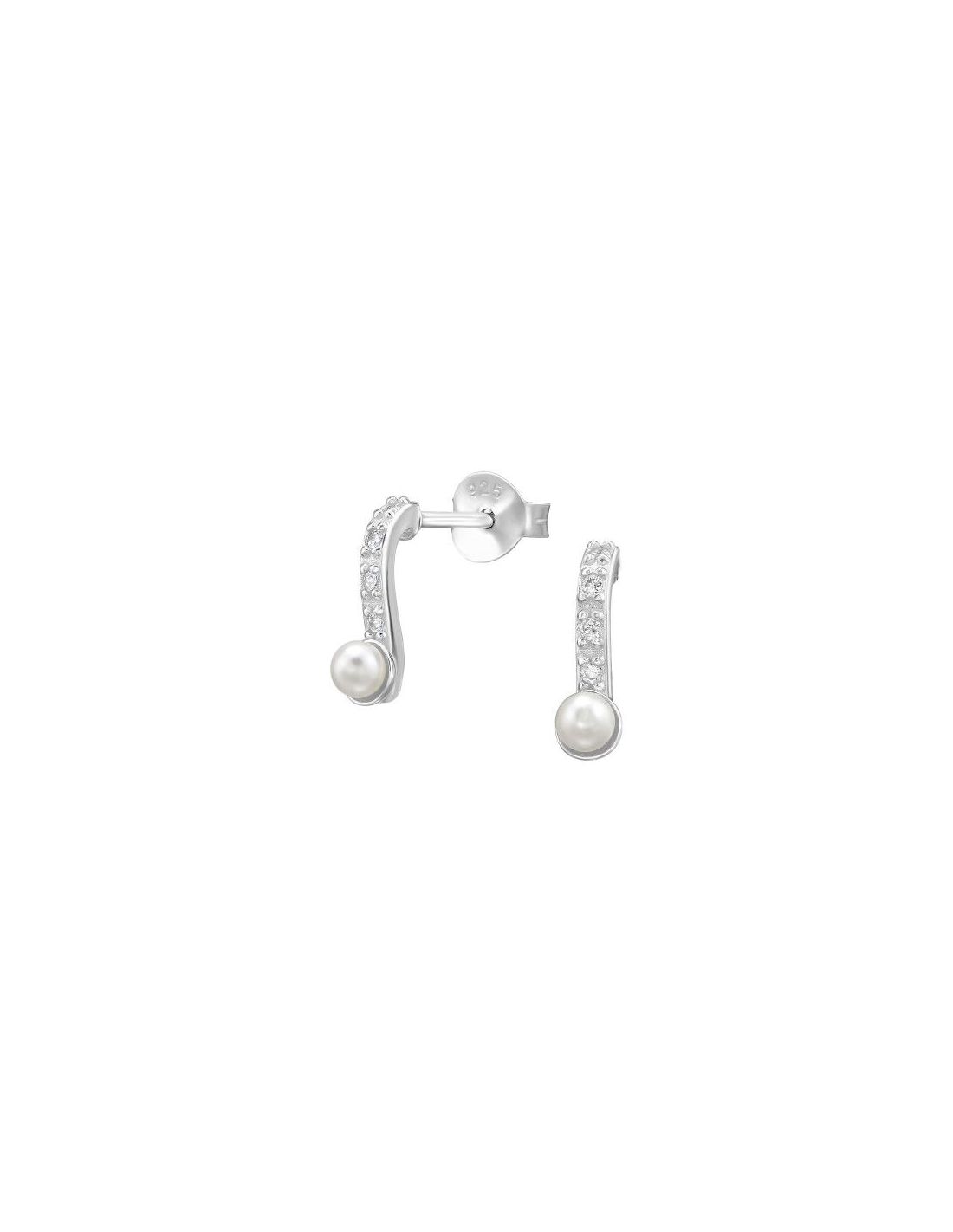 Aros de Plata Curved Cubic Zirconia 3...
