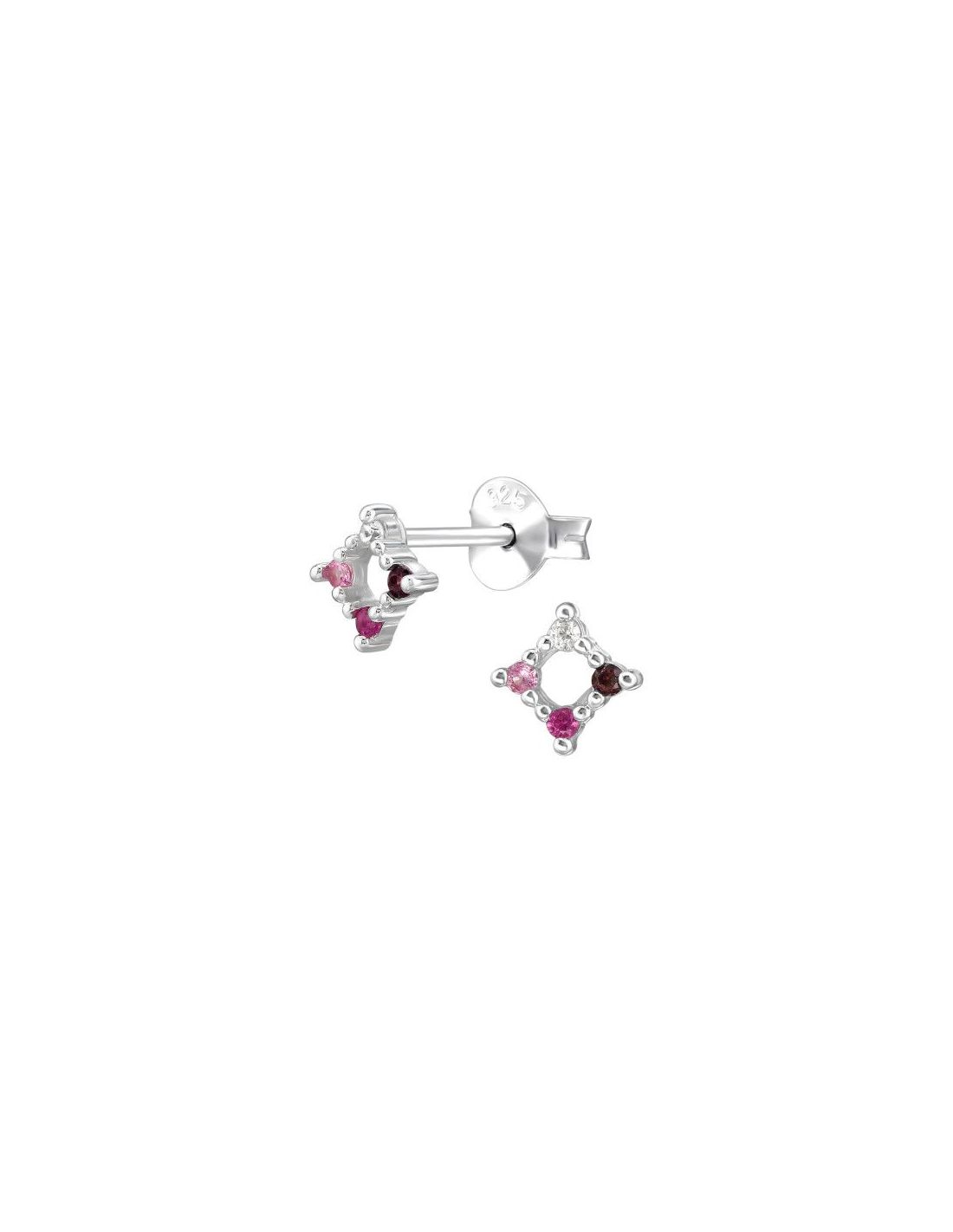 Aros de Plata 6Mm Starburst Cubic...
