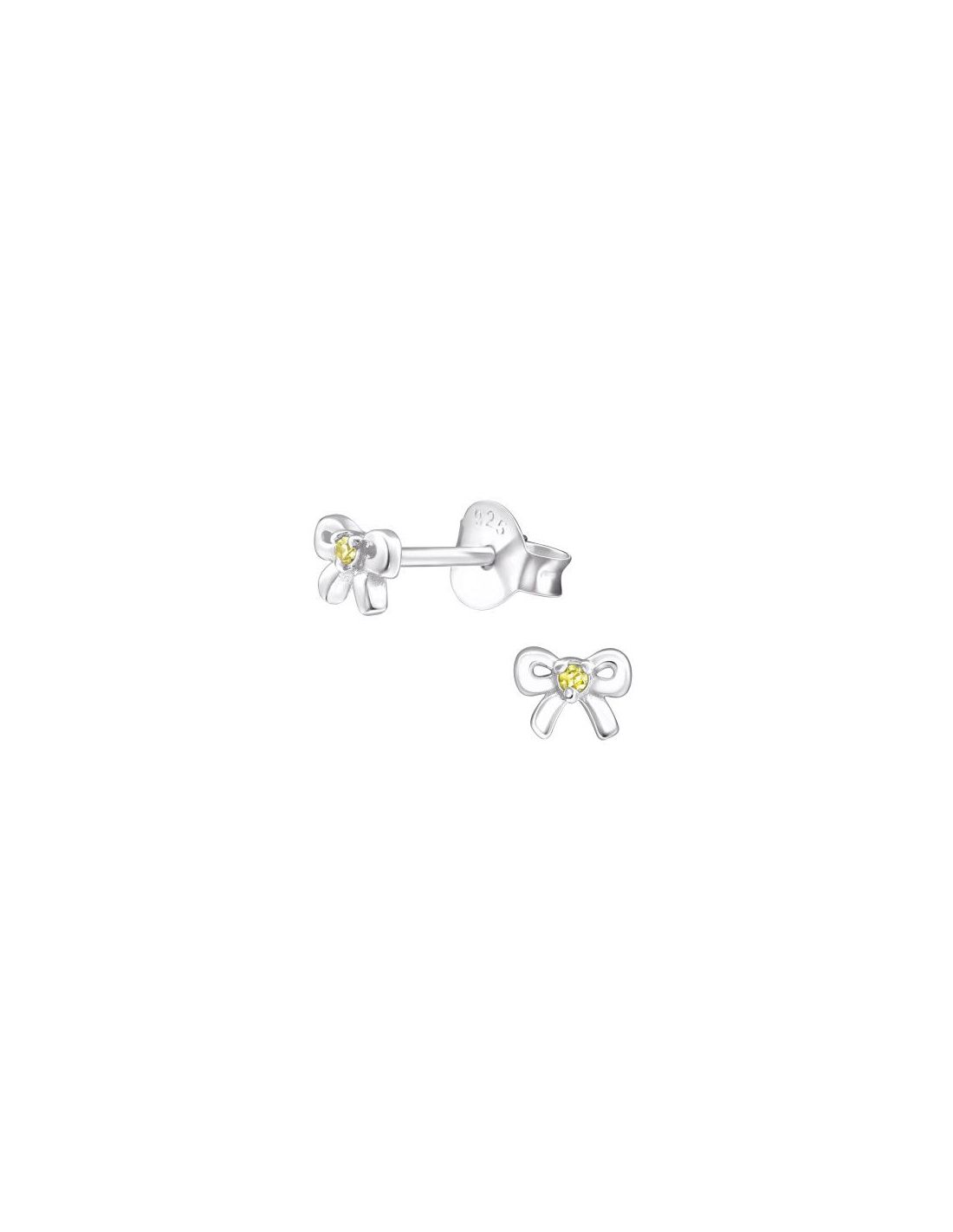 Aros de Plata Bow CZ Yellow 5 mm x...