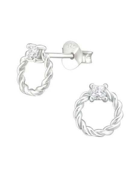 Aros de Plata Twisted Cubic... 2