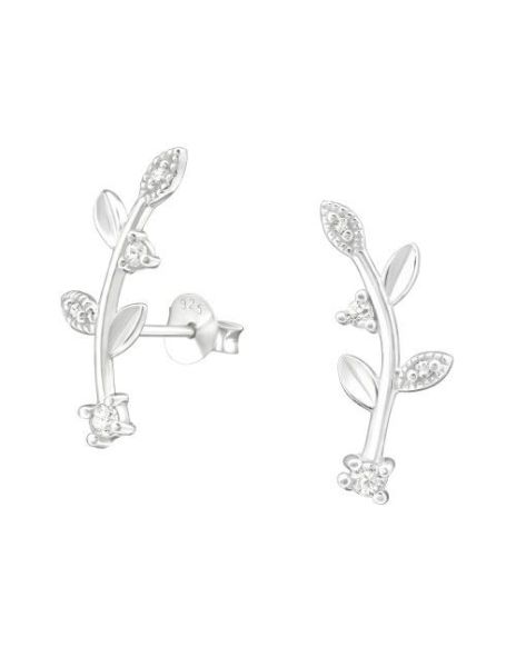 Aros de Plata Leaf Cubic... 2