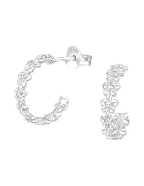 Aros de Plata Flower Half... 2