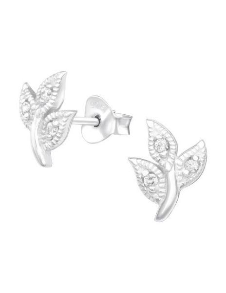 Aros de Plata Leaves Cubic... 2
