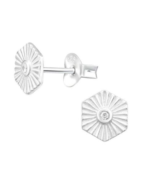 Aros de Plata Hexagon Cubic... 2