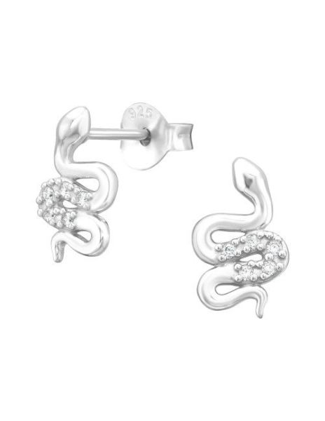 Aros de Plata Snake Cubic... 2