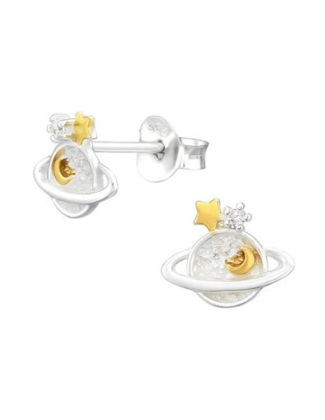 Aros de Plata Saturn Cubic... 2