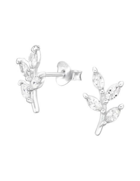 Aros de Plata Leaf Cubic... 2