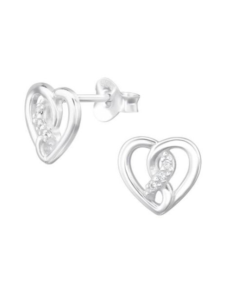 Aros de Plata Heart Cubic... 2