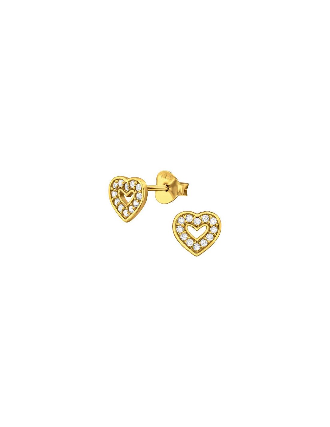 Aros de Plata Open Heart Cubic...