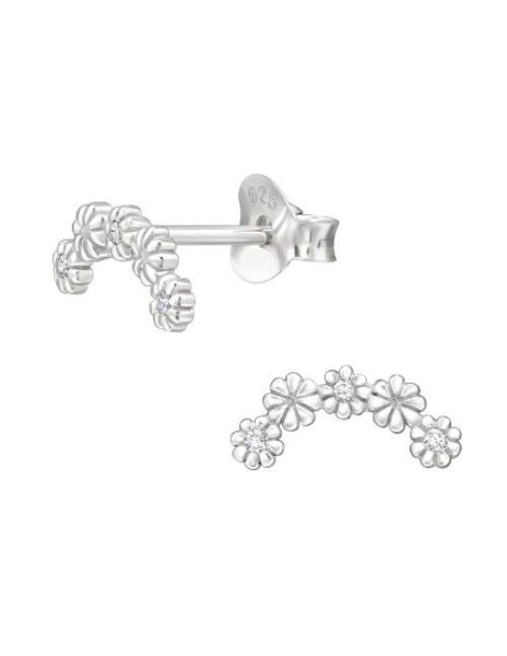 Aros de Plata Flower Cubic... 2